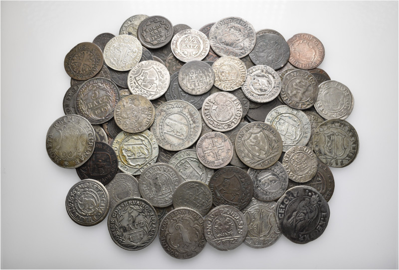 A lot containing 111 silver, bronze and copper-nickel coins. All: Switzerland. A...