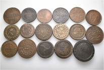 A lot containing 17 bronze coins. All: World. Fine to very fine. LOT SOLD AS IS, NO RETURNS. 17 coins in lot.


From the collection of a Swiss scho...