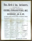 Rare 1871 Auction Broadside
