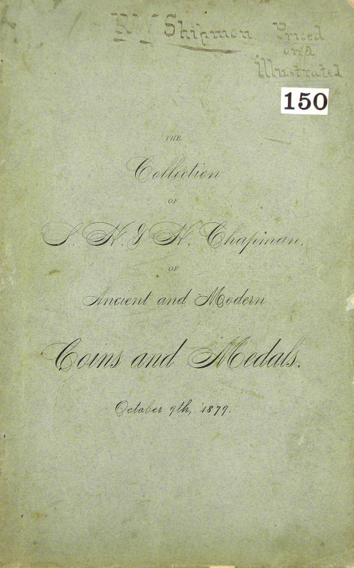 Chapman, S.H. & H. CATALOGUE OF A VERY FINE COLLECTION OF ANCIENT GREEK AND ROMA...