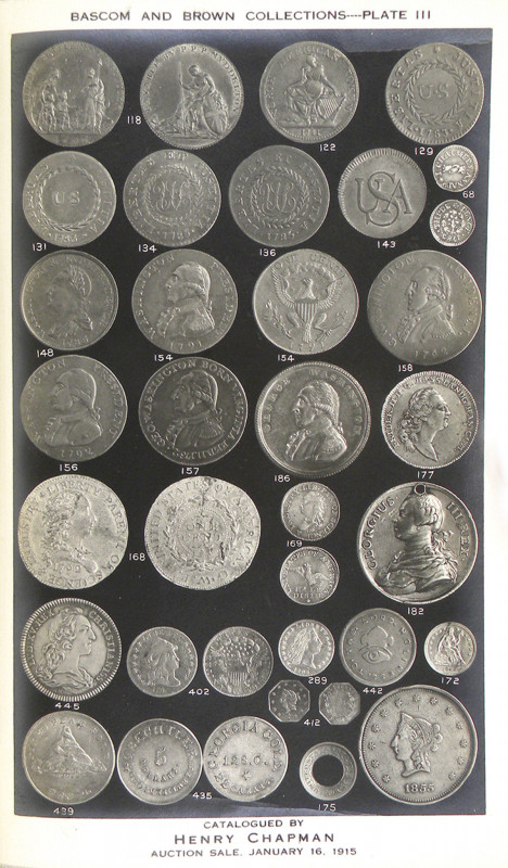 Chapman, Henry. CATALOGUE OF THE COLLECTION OF AMERICAN COLONIAL COINS FORMED BY...