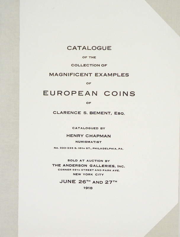 Chapman, Henry. PART II: CATALOGUE OF THE COLLECTION OF MAGNIFICENT SPECIMENS OF...