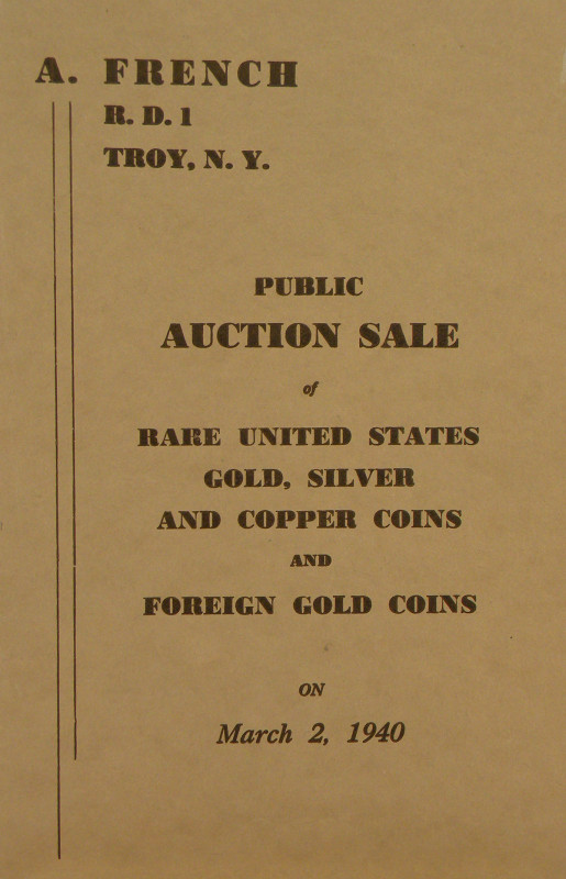 French, A. / French's. AUCTION SALE CATALOGUES. Troy, etc., 1940-1976. A set of ...