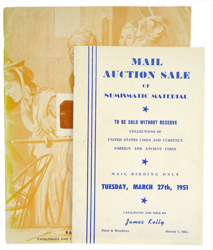 Kelly, James. NUMISMATIC AUCTION CATALOGUES. Dayton, etc., 1941-1965. A nearly c...