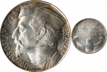 CZECHOSLOVAKIA. Silver Medallic 10 Ducats, 1932. Kremnica Mint. NGC MS-64.
cf. Fr-11 (gold Ducat); cf. KMX-M12 (same); Novotny-IV.B. Mintage: 5,000. ...