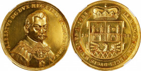 CZECHOSLOVAKIA. Gold Medallic 10 Ducats, 1934. Kremnica Mint. NGC Unc Details--Surface Hairlines.
Fr-Unlisted; KMX-Unlisted; Novotny-IX.A (RRRR). Min...