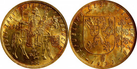 CZECHOSLOVAKIA. 5 Ducats, 1932. Kremnica Mint. NGC MS-64.
Fr-5; KM-13; Novotny-18. Mintage: 1,827. A popular type and despite the commonness as compa...