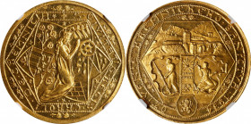 CZECHOSLOVAKIA. Gold Medallic 5 Ducats, 1934. Kremnica Mint. NGC MS-66.
Fr-14; KMX-20; Novotny-VI.B (RRRR). Mintage: 70. By: Anton Ham. Obverse: St. ...