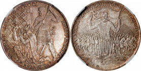 CZECHOSLOVAKIA. Silver Medallic 3 Ducats, 1929. Kremnica Mint. NGC MS-66.
cf. Fr-10A (gold); cf. KMX-M10 (same); Novotny-IV.B. By: Otakar Spaniel. Mi...