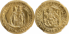 CZECHOSLOVAKIA. 2 Ducats, 1923. Kremnica Mint. NGC MS-66.
Fr-1; KM-9; Novotny-17. Mintage: 4,000. An exemplary piece that displays the full opulence ...