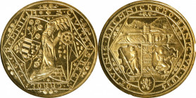 CZECHOSLOVAKIA. Gold Medallic 2 Ducats, 1934. Kremnica Mint. NGC MS-67.
Fr-15; KMX-19; Novotny-VI.C (RRRR). Mintage: 159. By: Anton Ham. Obverse: St....