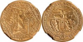 CZECHOSLOVAKIA. Gold Medallic 2 Ducats Restrike, "1934" (1971). Kremnica Mint. NGC MS-66.
cf. Fr-15 (for gold original); KMX-M19 (same); Novotny-VI.D...