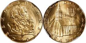CZECHOSLOVAKIA. Gold Medallic 2 Ducats, ND (1973). Kremnica Mint. NGC MS-67.
Fr-Unlisted; KMX-Unlisted; Novotny-Unlisted. Weight: 7 gms. By: Zdeněk K...