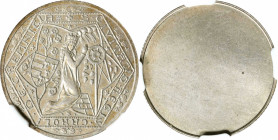 CZECHOSLOVAKIA. Uniface Silver 2 Ducats Restrike, ND (1971). Kremnica Mint. NGC MS-64.
cf. Fr-15 (for gold original); KMX-19 (same); Novotny-VI.D (sa...