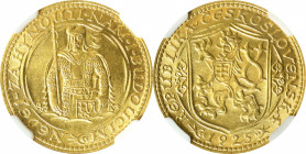 CZECHOSLOVAKIA. Ducat, 1925. Kremnica Mint. NGC MS-65.
Fr-2; KM-8; Novotny-16. A lovely Gem, this exciting Ducat demonstrates soft and cartwheeling l...