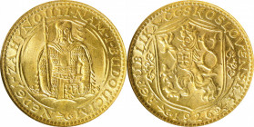 CZECHOSLOVAKIA. Ducat, 1926. Kremnica Mint. NGC MS-65.
Fr-2; KM-8; Novotny-16. Exceedingly brilliant and wholesome, this Gem dazzles with handsome lu...