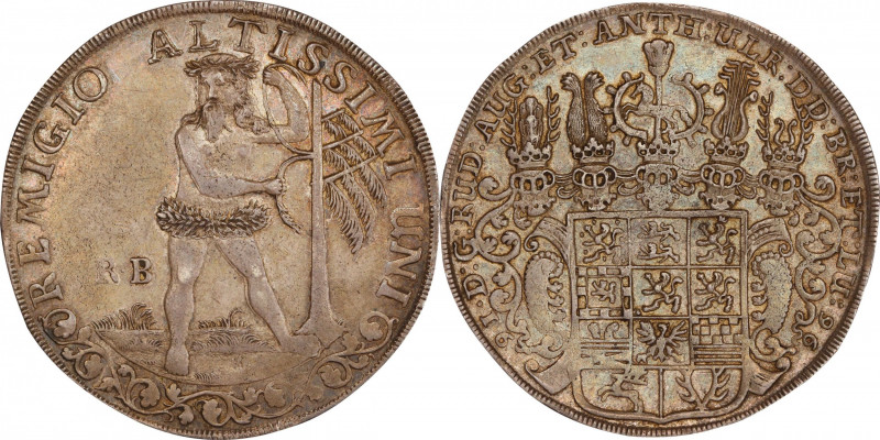 GERMANY. Brunswick-Luneburg: Brunswick. Taler, 1696-RB. Zellerfeld Mint. Rudolph...