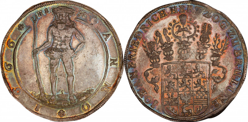 GERMANY. Brunswick-Luneburg: Calenburg. Taler, 1666-HS. Zellerfeld Mint. Johann ...