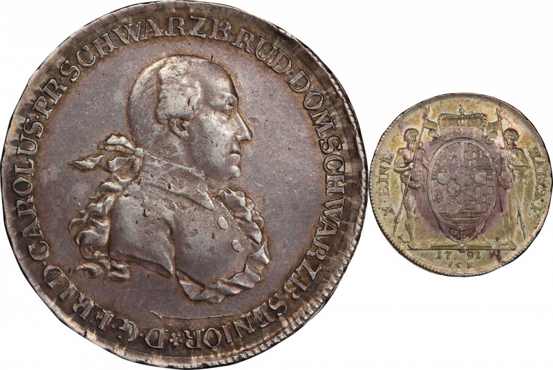 GERMANY. Schwarzburg-Rudolstadt. Taler, 1791-ICK. Saalfeld Mint. Friedrich Karl....