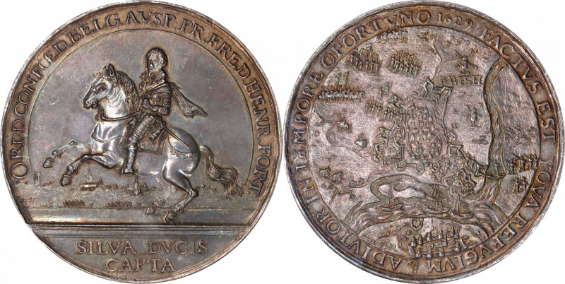 NETHERLANDS. Dutch Republic. Siege and Capture of 's-Hertogenbosch Silver Medal,...