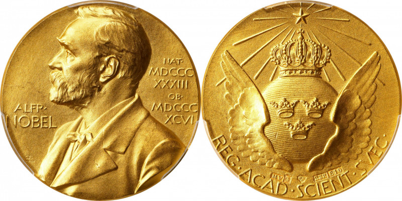 SWEDEN. Nobel Nominating Committee for Physics or Chemistry Gold Medal, "E10" 19...