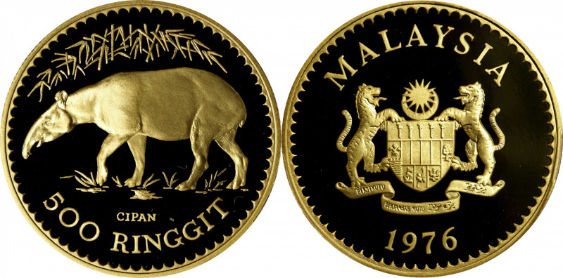 MALAYSIA. 500 Ringgit, 1976. Llantrisant Mint. Agong VI. PCGS PROOF-69 Deep Came...