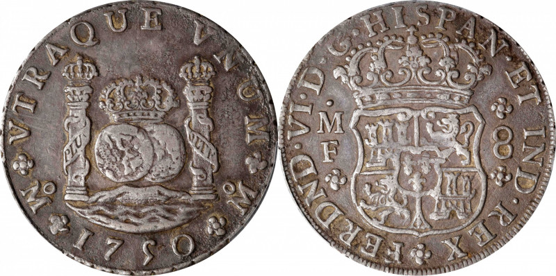 MEXICO. 8 Reales, 1750-Mo MF. Mexico City Mint. Ferdinand VI. PCGS EF-40.
KM-10...