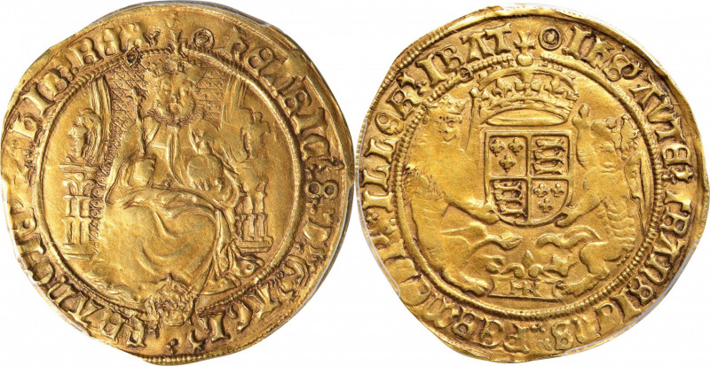 GREAT BRITAIN. 1/2 Sovereign, ND (1544-47). London Mint; mm: pellet-in-annulet. ...