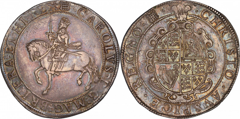 GREAT BRITAIN. Crown, ND (1633-4). London Mint; mm: portcullis. Charles I. PCGS ...