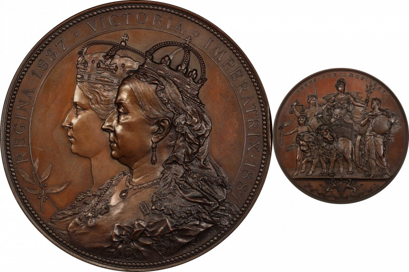 GREAT BRITAIN. Victoria Golden Jubilee Bronze Medal, 1887. London Mint. PCGS SPE...