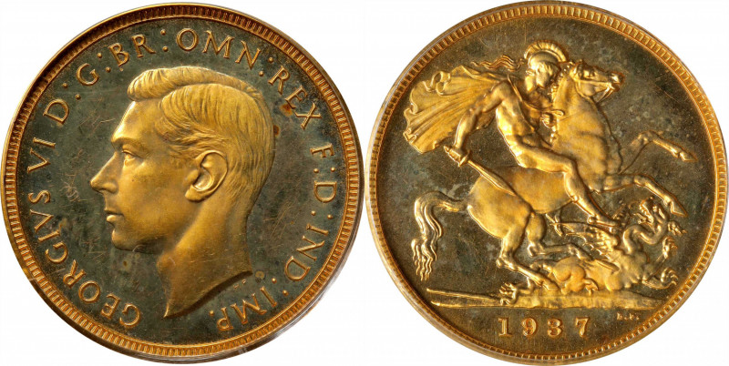 GREAT BRITAIN. Sovereign, 1937. London Mint. George VI. PCGS PROOF-64 Cameo.
S-...