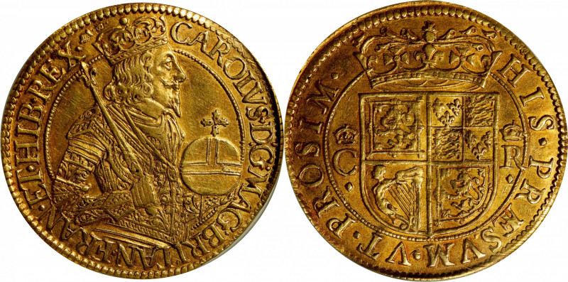 SCOTLAND. Unite (Sceptre), ND (1637-42)-B. Edinburgh Mint. Charles I. PCGS AU-50...