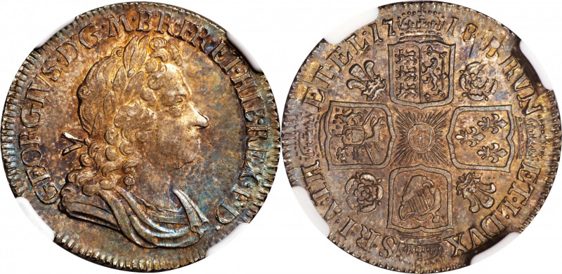 GREAT BRITAIN. Shilling, 1718. London Mint. George I. NGC MS-65.
S-3645; KM-539...