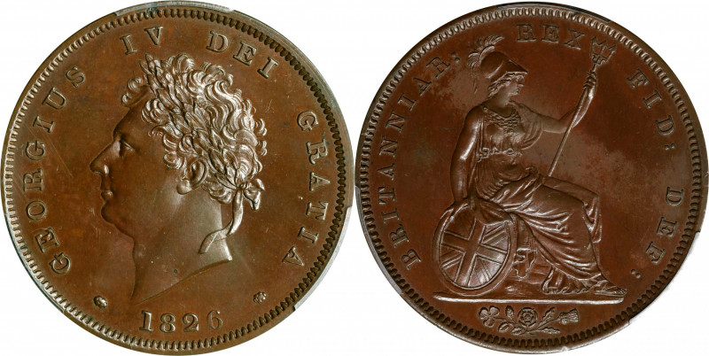 GREAT BRITAIN. Duo of Pennies (2 Pieces), 1826. London Mint. George IV. Both PCG...