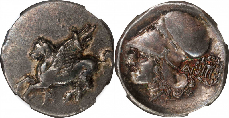 AKARNANIA. Anaktorion. AR Stater (8.47 gms), ca. 350-300 B.C. NGC EF, Strike: 4/...