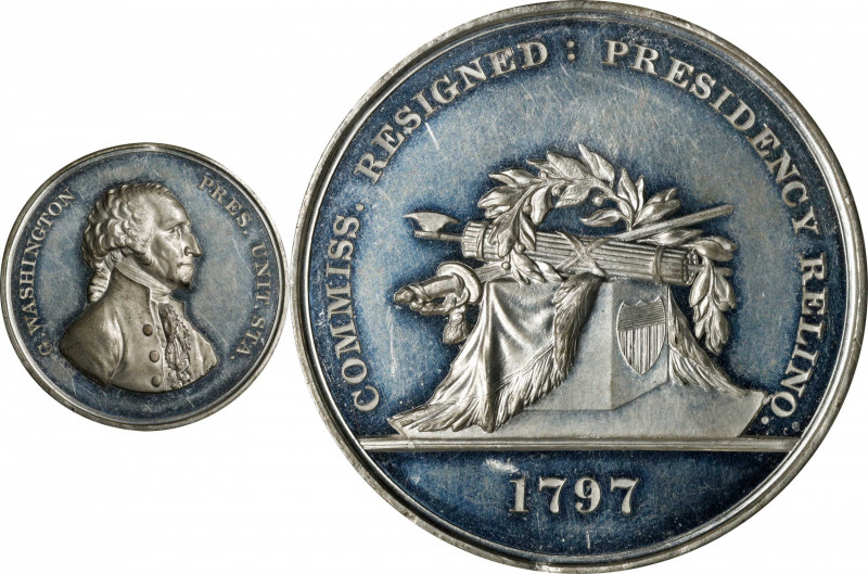 "1797" (ca. 1879) Sansom Medal. Large Format. Musante GW-60A, Baker-73B. White M...