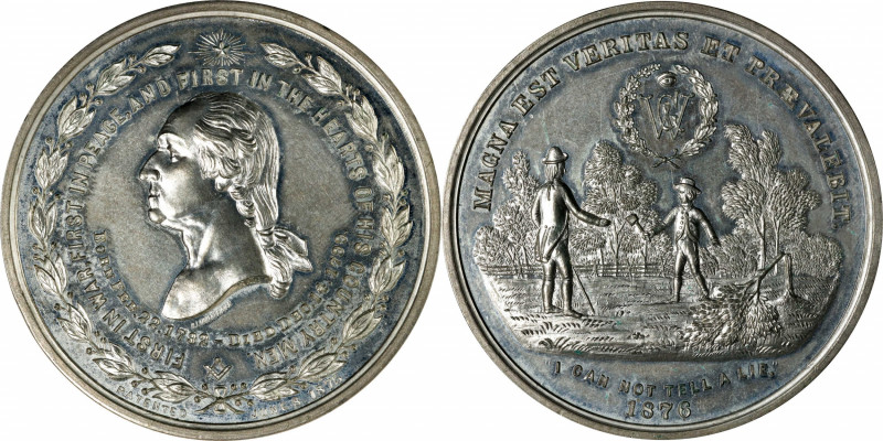 1876 First in War - Magna Est Veritas Medal. By Robert Laubenheimer. Musante GW-...