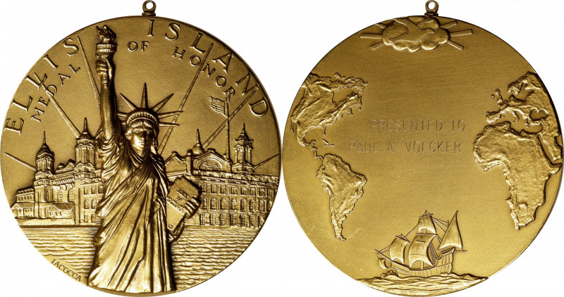 Undated Ellis Island Honors Society, The Medal of Honor. Bronze. Awarded to Paul...