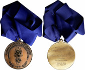 "1918" Foreign Policy Association Award Medal. Bronze. Awarded to Paul A. Volcker, March 3, 2016. Mint State.
76 mm. Obv: Raised torch on the front, ...