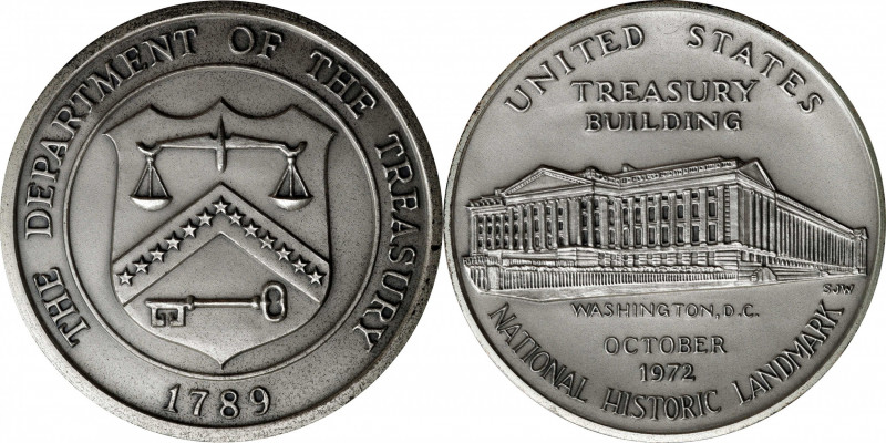 1972 Department of the Treasury National Historic Landmark Medal from the Estate...