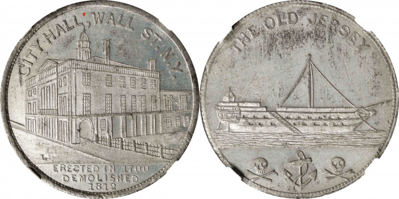 "1812" (ca. 1860 or later) Sage's Historical Tokens -- No. 2, City Hall, Wall St...