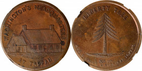 Undated (ca. 1860s) Sage's Historical Tokens -- No. 10, Washington's Headquarters at Tappan. Restrike. Bowers-10, Musante GW-275, Baker-Unlisted. Die ...