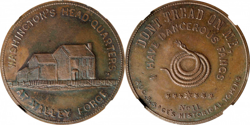 Undated (ca. 1858) Sage's Historical Tokens -- No. 11, Washington's Headquarters...