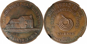 Undated (ca. 1858) Sage's Historical Tokens -- No. 11, Washington's Headquarters at Valley Forge. Original. Bowers-11, Musante GW-276, Baker-Unlisted....
