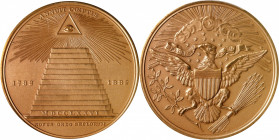 "1882" (20th Century) Great Seal Centennial Medal. Restrike. By Charles E. Barber. Julian CM-20, Failor-Hayden 636. Yellow Bronze. Specimen-65 (PCGS)....