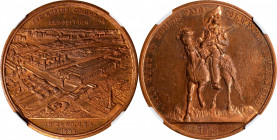 1893 World's Columbian Exposition. Wild West at World's Fair Medal. Unlisted SCD-24. Copper. MS-62 RB (NGC).
38 mm.