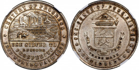1933 Colorado's "Century of Progress" Dollar. Type IV. HK-870. Rarity-3. Silver. MS-63 (NGC).
40 mm.