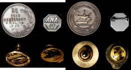 Lot of (4) American Numismatic Association and American Numismatic Society Pins and Medal. Mint State.
Included are: 25 year ANA membership medal, en...