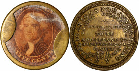 1862 Kirkpatrick & Gault. Five Cents. HB-162, EP-83, S-115, Reed-KG05. Choice Very Fine.