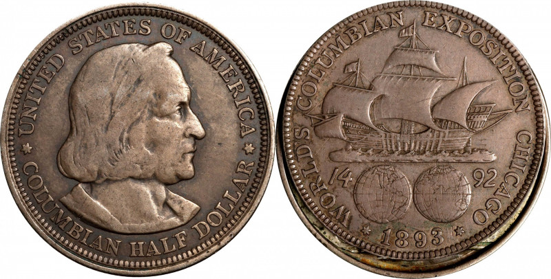 Box Half Dollar Fashioned out of the Obverse of a World's Columbian Exposition C...